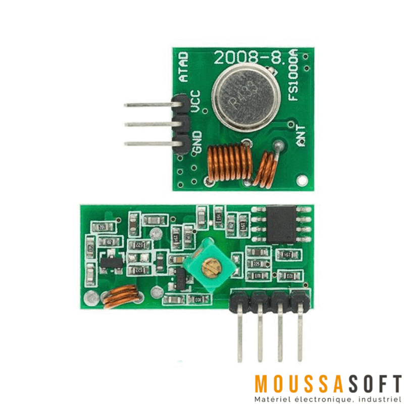 Emetteur-récepteur radiofréquence 433MHZ Émetteur-récepteur RF 433MHz pour télécommande et sécurité, Maroc