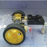 Châssis de véhicule robotisé roulant 2 moteurs, 3 roues MAROC