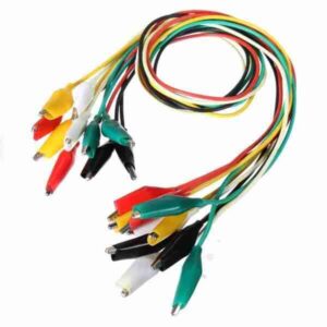 10 Cordons 40cm à Pince croco 5 couleurs