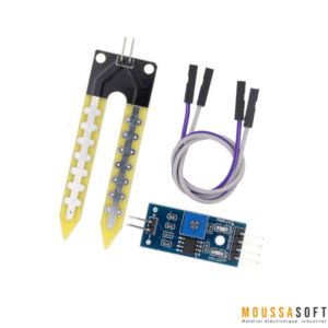 Surveillez l'humidité de votre sol avec précision grâce au Capteur Hygromètre Humidité du Sol, compatible avec Arduino pour une intégration facile.