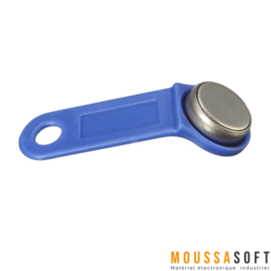 Clé iButton + Support de Porte Bleu RW1990 pour Système d'Accès, Maroc