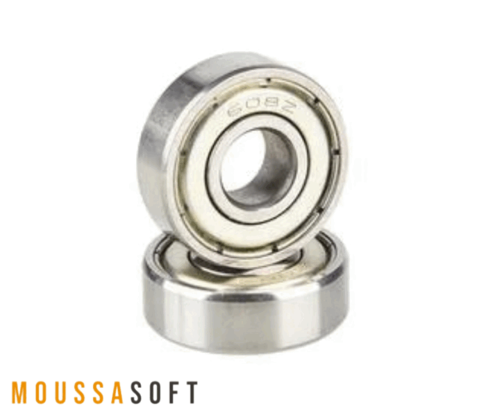 Roulements à Billes 608-ZZ - Lot De 2 - 8x22x7 Mm Acier Chromé Scellé - Pour Skate, Rollers, Machines