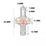 Clapet anti-retour plastique transparent