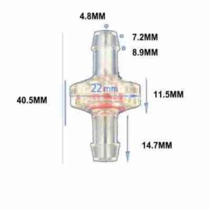 Clapet anti-retour plastique transparent