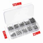 340pcs vis en acier inoxydable M3 avec écrous