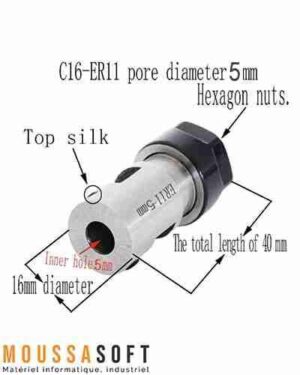 C16-ER11A-5MM Collet Extension de pince de serrage