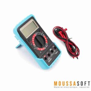 Le EM8900 est un outil de mesure électrique polyvalent doté de fonctionnalités de voltmètre, ohmmètre et ampèremètre. Il peut mesurer les courants alternatifs et continus avec une précision élevée. Il est équipé d'un écran LCD clair pour une lecture facile des résultats de mesure. Ce multimètre numérique est compact et portable, ce qui le rend idéal pour une utilisation sur le terrain ou dans un atelier. Il est également facile à utiliser avec ses boutons de fonction clairement identifiés et sa conception ergonomique. Il offre une solution complète pour les professionnels et les bricoleurs qui cherchent à mesurer les paramètres électriques.