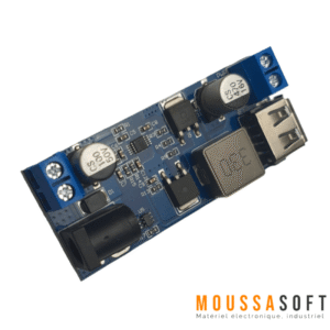 Image du module d'alimentation DC-DC XY-3606 réglable pour convertir une tension d'entrée de 24/12V en une tension de sortie de 5V à 5A.