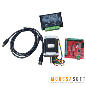 Kit CNC avec moteur pas à pas Nema23 et TB6600, contrôleur de mouvement Mach3 et alimentation à découpage.