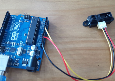 capteur de proximité IR gp2y0a21yk0f avec arduino