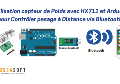 Utilisation capteur de Poids avec HX711 et Arduino pour Contrôler pesage à Distance via Bluetooth