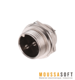 GX16-2PIN Connecteur Métallique 16mm M/F