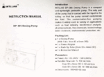 Manuel d'instructions 1 - Pompe de Dosage DP-385 Péristaltique 100 mLmin maroc