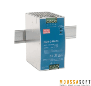 Alimentation 24v 10A DIN Rail Meanwell
