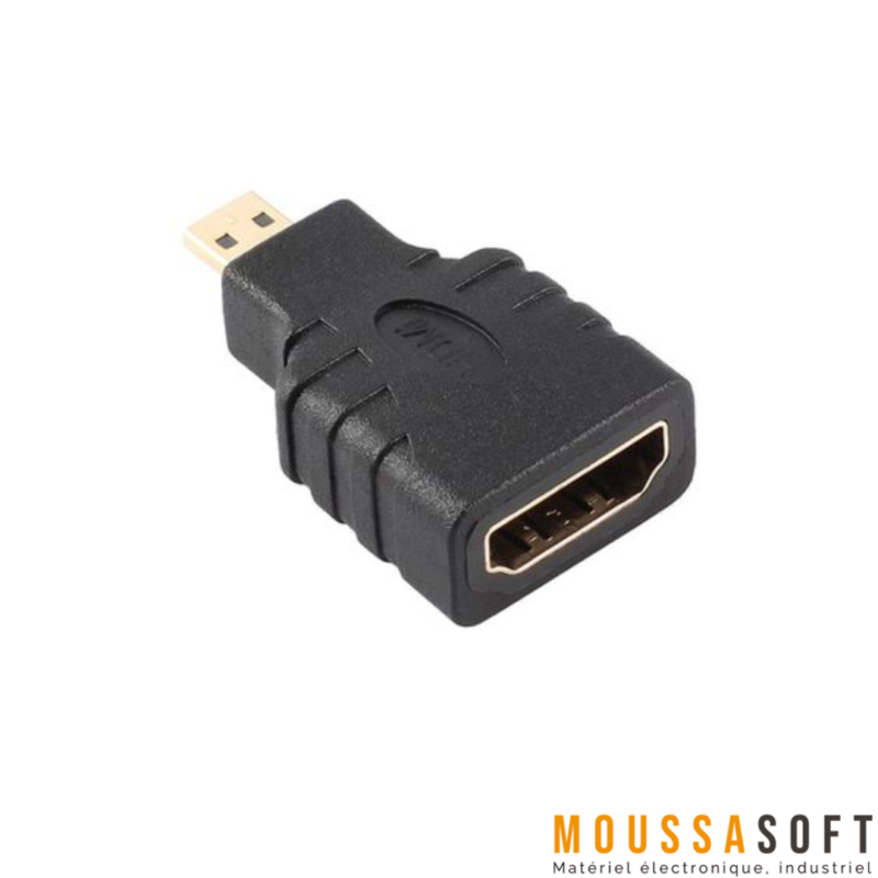Adaptateur Micro HDMI D Mâle vers HDMI A Femelle, Maroc