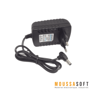 Alimentation DC 9V 2A avec prise 5.5×2.5mm pour une charge stable et sécurisée, Maroc