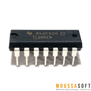 Amplificateur opérationnel JFET TL064CN, haute impédance pour applications analogiques, Maroc