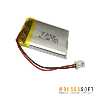 BATTERIE Lipo 3.7 V 600mAh 604030 avec connecteur JST 