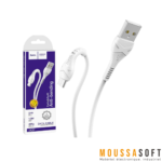 Câble HOCCO Micro USB 2.4A 1M, pour chargement rapide et transfert de données, Maroc