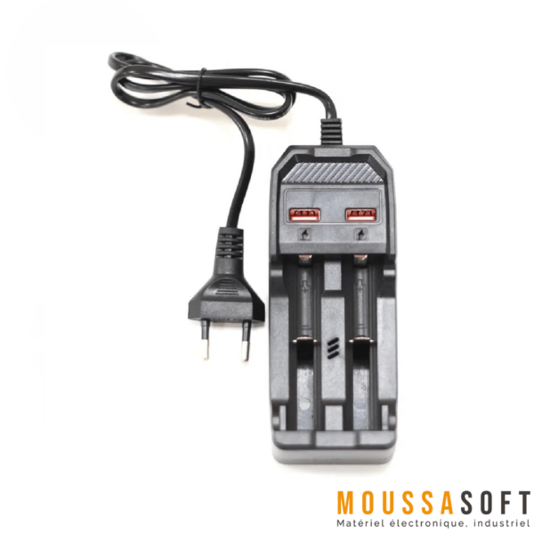 MS-282AU Chargeur de batteries Lithium 18650 x2 Maroc.
