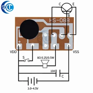 Dingdong Tone Doorbell Music Voice Module Board IC Sound Chip para DIY Toy HS 088 10Pcs