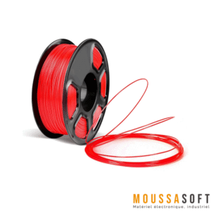 Filament 3D PETG Rouge Transparent 1.75mm , haute qualité et précision, Maroc.