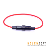 Support Pour Fusible Plat avec Câble 5x20 mm pour installation rapide sur circuits électriques, Maroc