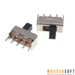 Interrupteur coulissant 2 positions 3 broches SS12F44 pour circuits électroniques