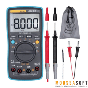 Multimètre Digital Automatique Zotek ZT301 avec affichage 8000 counts Maroc.