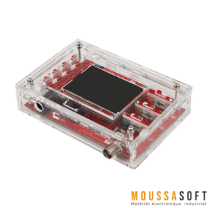 Oscilloscope DSO138 avec boîtier transparent pour analyse de signaux Maroc.
