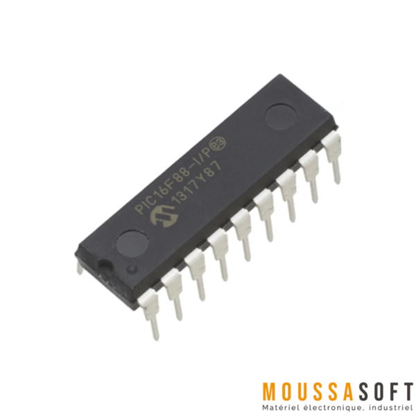 PIC16F88 Microcontrôleur en format DIP 18 broches Maroc.