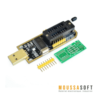 Programmateur CH341A pour EEPROM et Flash SPI avec connecteur USB Maroc.