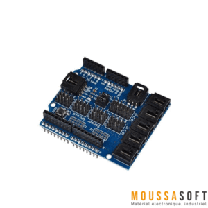 Shield V4.0 pour Arduino avec connecteurs Dupont et port Com configurable Maroc.