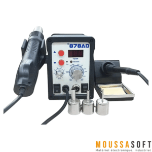 Station de soudure Koocu 878AD avec air chaud 700W, réglable de 100 à 450°C, Maroc
