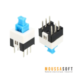 Switch interrupteur double 8x8mm 6 broches pour circuits électroniques, Maroc