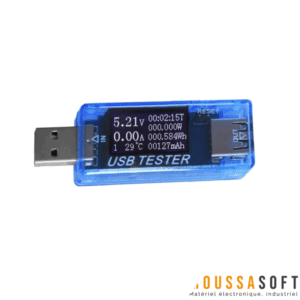 Testeur USB 8 en 1 30V 5A pour analyse de courant et de tension Maroc.