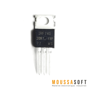 Transistor Mosfet Canal N IRF740, 10A 400V, Maroc