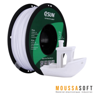 Filament 3D 1.75mm eSUN PLA+ Blanc Froid 1kg, Maroc