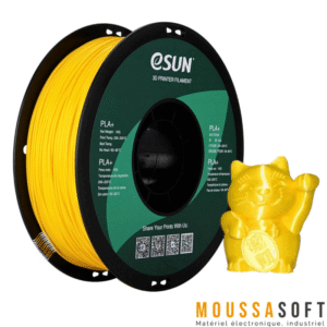 eSUN PLA+ Jaune Filament 3D 1.75mm 1kg pour impressions 3D avec précision et résistance accrue, Maroc