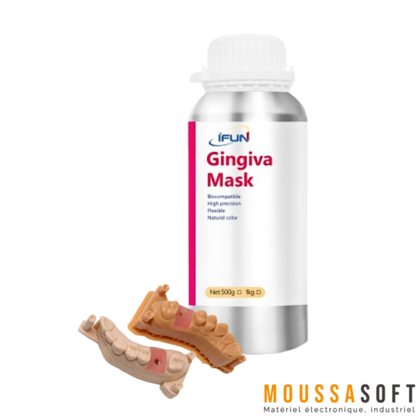 Résine IFUN Gingiva Dentaire pour imprimantes 3D UV DLP, Vente au Maroc.