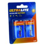 Piles 9V Ultralite Alkaline 6LR61 Lot de 2