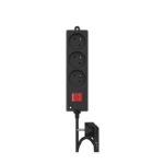 Bloc Multiprises 3 Postes Noir 3500W