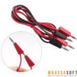 Cordon avec fiche banane mâle-mâle - 50 cm