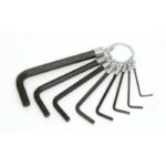 Clés mâles 6 pans courtes jeu 10 sur anneau