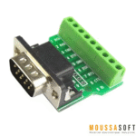 Connecteur DB9 Mâle vers Embase à Broches à Vis