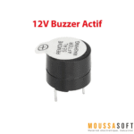 Buzzer actif 12 V DC – Piezoélectrique