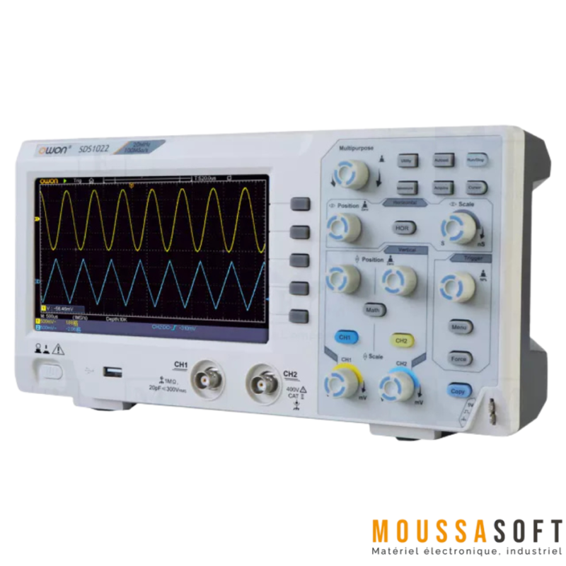 Oscilloscope numerique OWON SDS1022 20 MHz 2 canaux