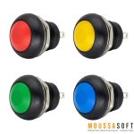 Bouton Poussoir Étanche 12mm PBS-33B – Momentané 2 Broches Auto-Reset