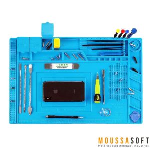 Tapis de Soudure Antistatique et Magnétique MMOBIEL – 45x30cm Bleu
